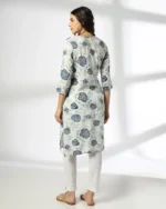 Women Floral Print Straight Kurta - Image 3